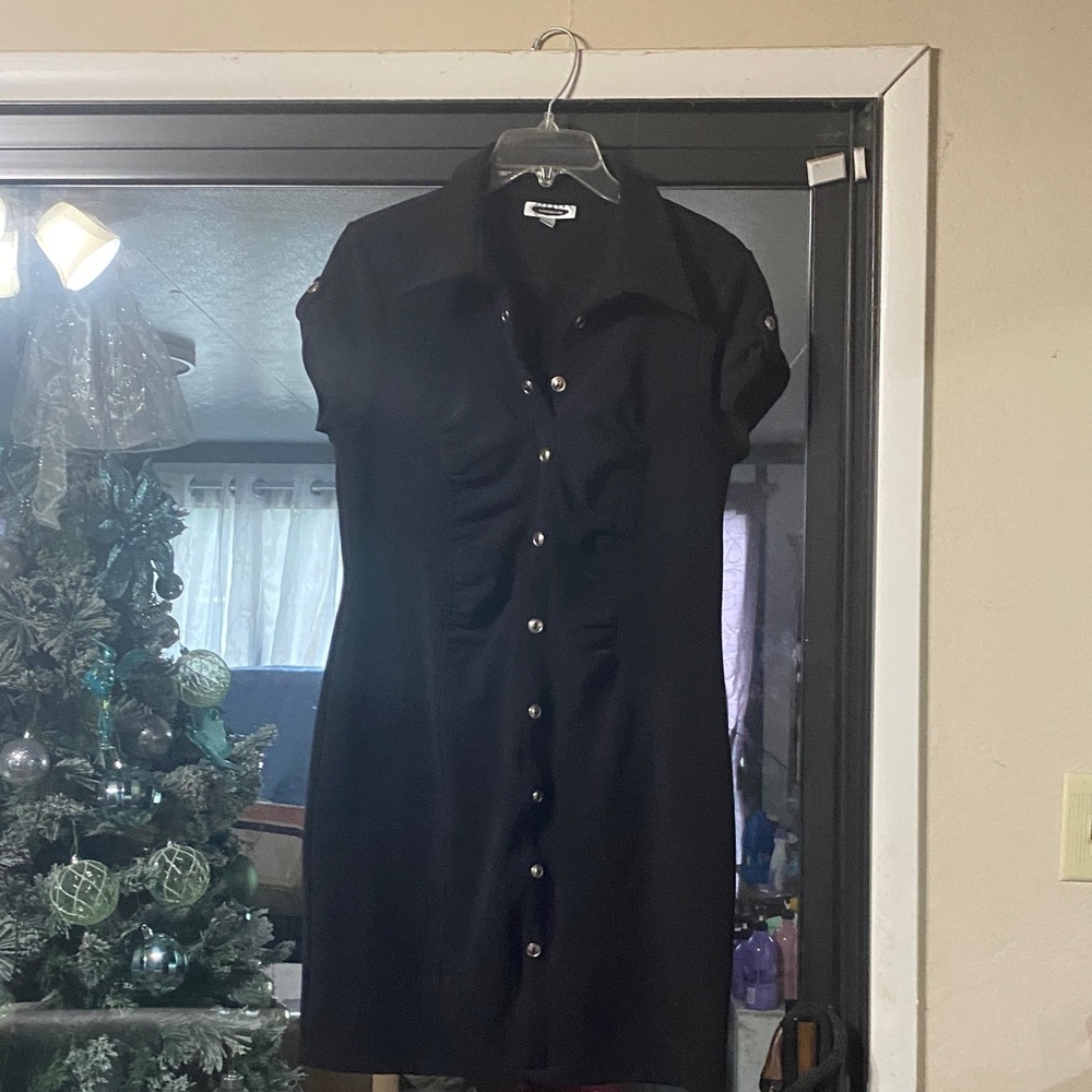 Black Button-Up Dress